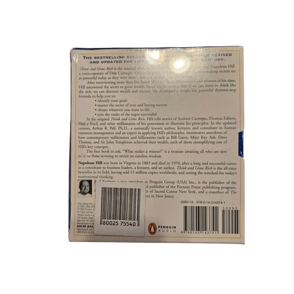 Think and grow rich by Napoleon Hill audiobook CD new 9780143143741 - Picture 5 of 7